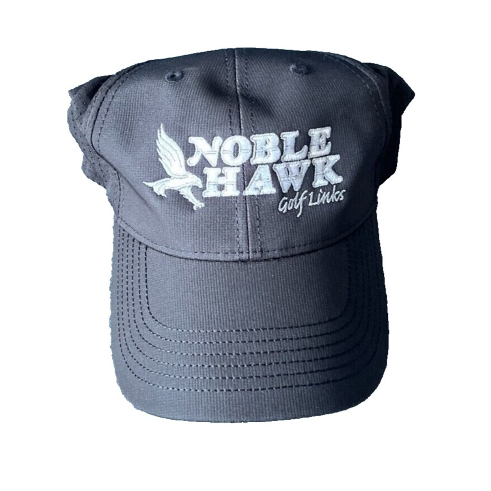 Noble Hawk Golf Links Hat Strapback Cap Mens‎ One Size Black EUC